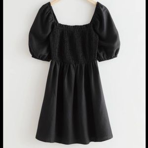 WAYF puff sleeve mini dress